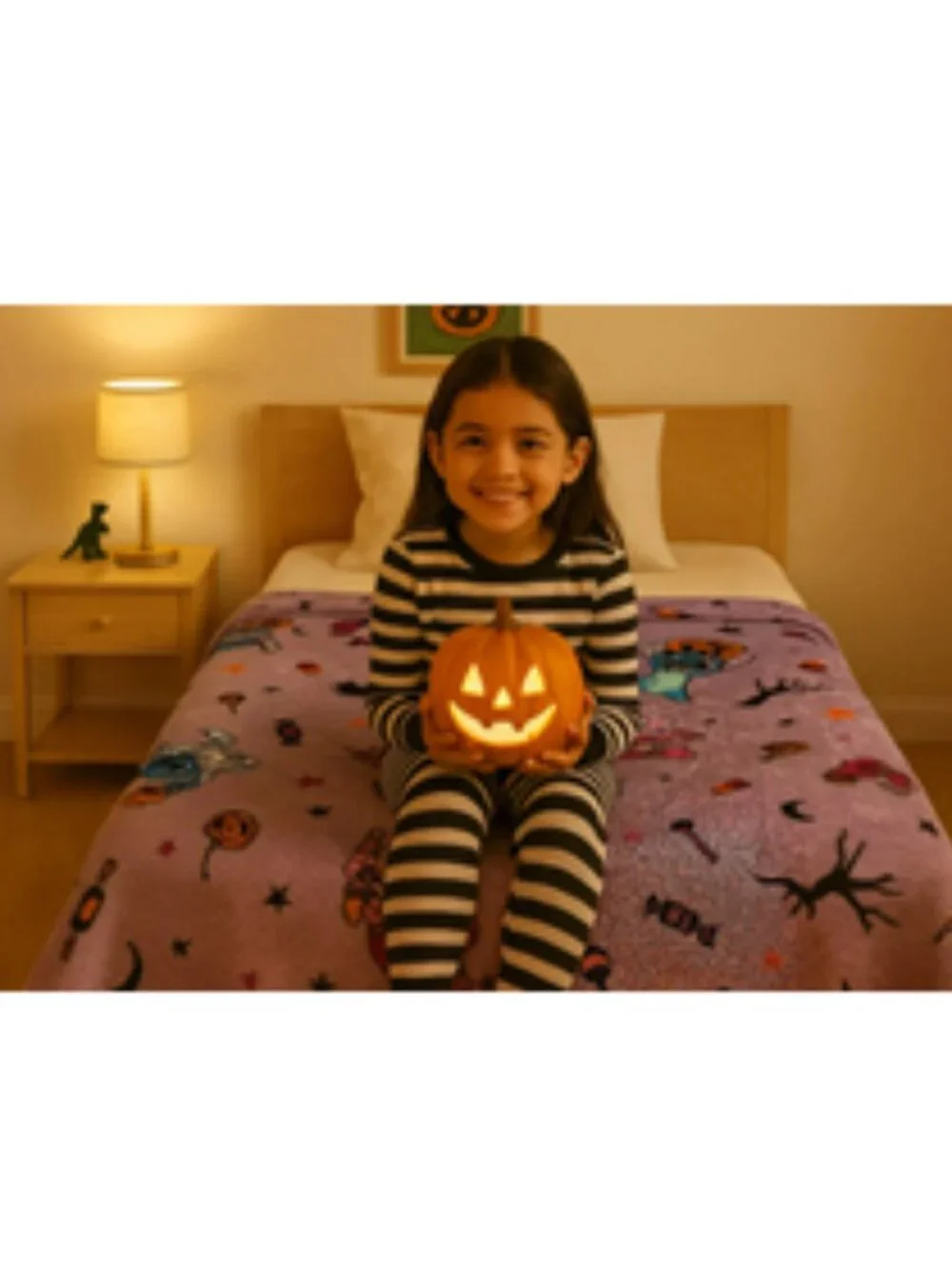 NWT ~ The Big One Disney's Stitch Halloween Plush Throw Blanket, 5 Ft. x 6 Ft.
